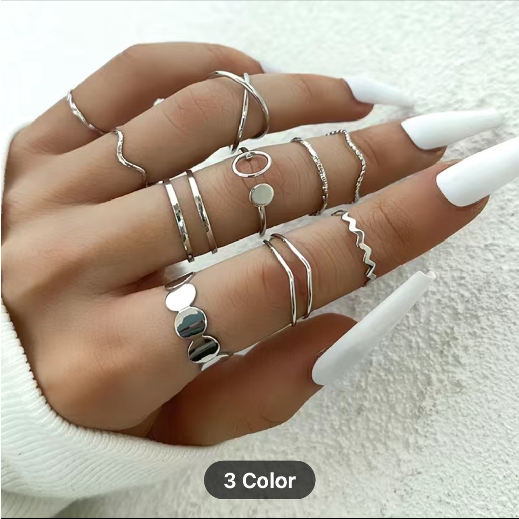 Simple Geometric Ring Set.